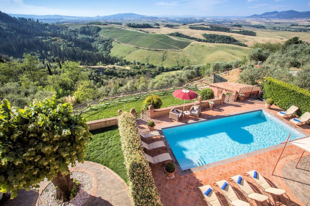 1334-Bellissima villa in stile Toscano con parco e piscina con suggestiva vista panoramica-Peccioli-4 Agenzia Immobiliare ASIP