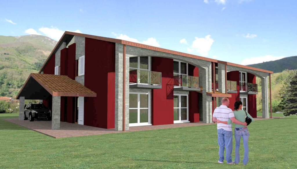 690-Progetto per la realizzazione di quattro villette a schiera nell'ex Albergo La Pace-San Marcello Piteglio-3 Agenzia Immobiliare ASIP