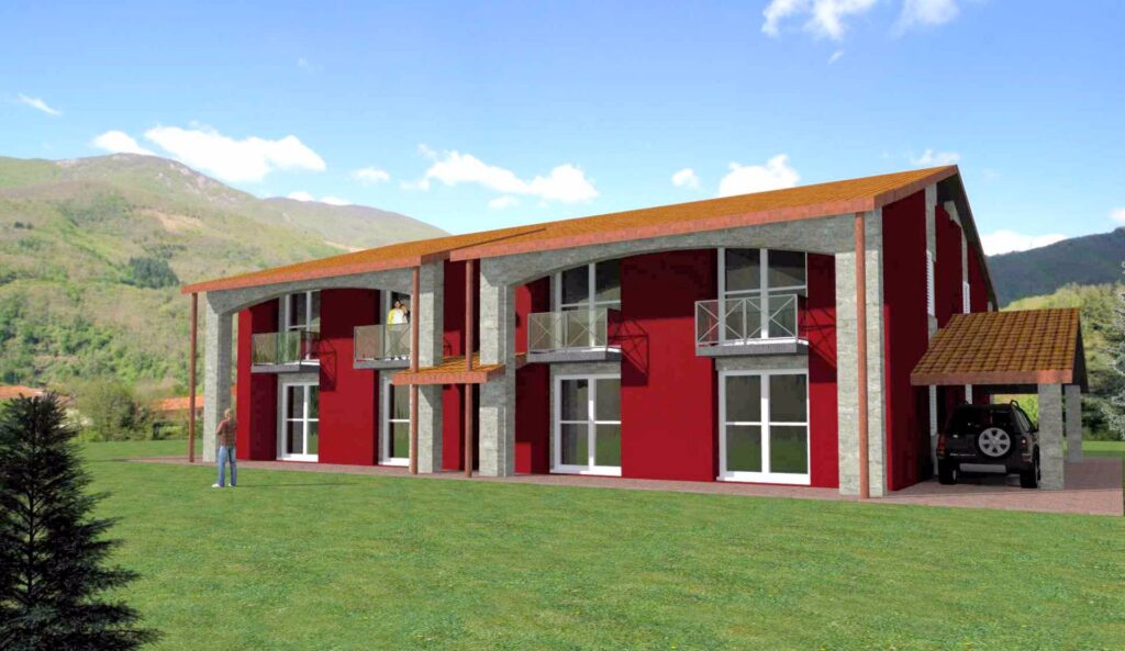 690-Progetto per la realizzazione di quattro villette a schiera nell'ex Albergo La Pace-San Marcello Piteglio-4 Agenzia Immobiliare ASIP