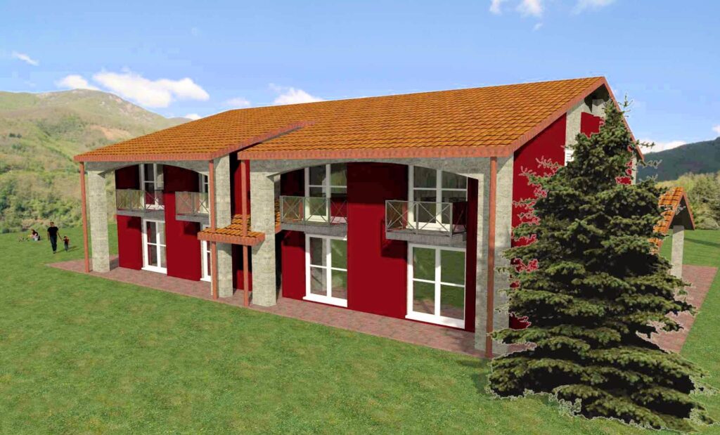 690-Progetto per la realizzazione di quattro villette a schiera nell'ex Albergo La Pace-San Marcello Piteglio-5 Agenzia Immobiliare ASIP