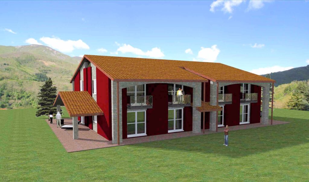 690-Progetto per la realizzazione di quattro villette a schiera nell'ex Albergo La Pace-San Marcello Piteglio-1 Agenzia Immobiliare ASIP