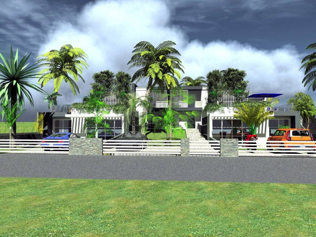 1315-COMPLESSO IMMOBILIARE DI NUOVA REALIZZAZIONE COMPOSTO DA QUATTRO APPARTAMENTI E UN TERRATETTO CON GIARDINI