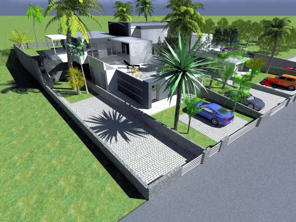 1315-COMPLESSO IMMOBILIARE DI NUOVA REALIZZAZIONE COMPOSTO DA QUATTRO APPARTAMENTI E UN TERRATETTO CON GIARDINI