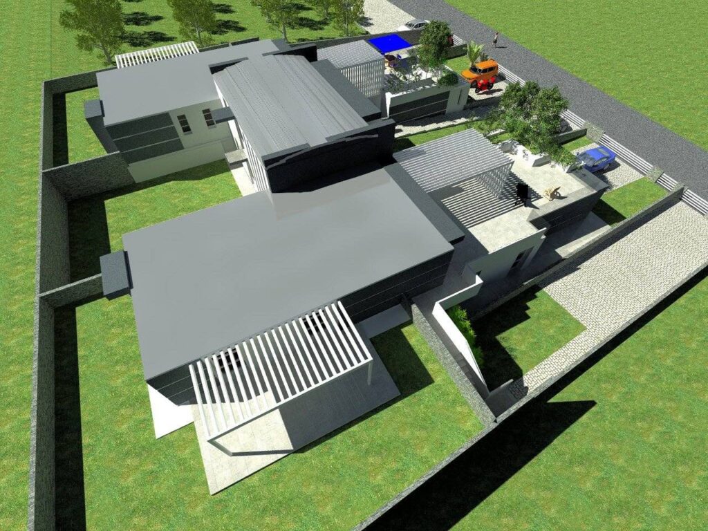1315-COMPLESSO IMMOBILIARE DI NUOVA REALIZZAZIONE COMPOSTO DA QUATTRO APPARTAMENTI E UN TERRATETTO CON GIARDINI