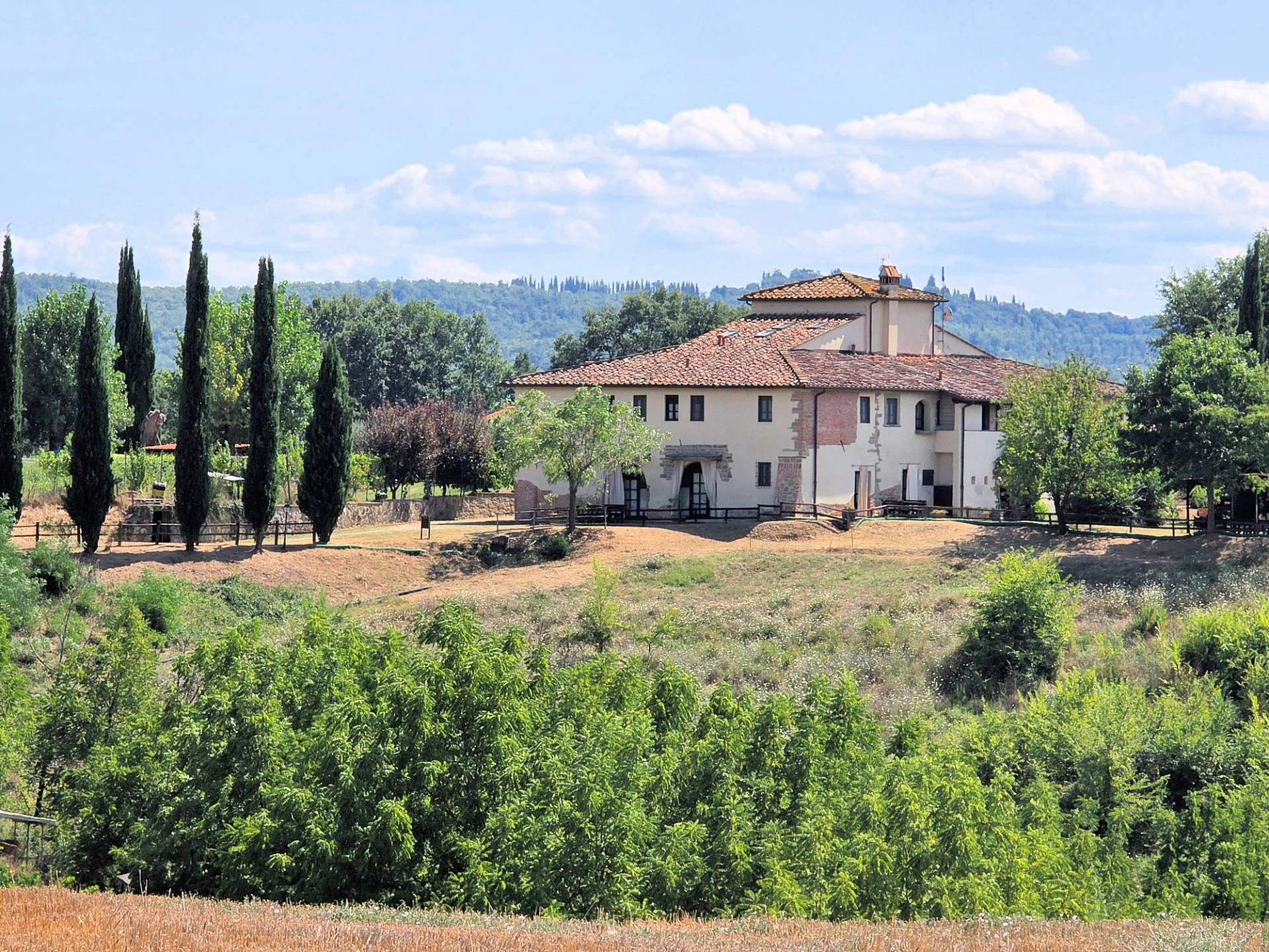 1648-Agriturismo di ampia superficie con vigneto piscina in posizione panoramica-Loro Ciuffenna-1 Agenzia Immobiliare ASIP
